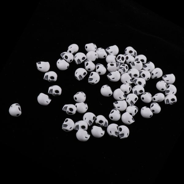 

100pcs approx skull spacer beads-great diy accessories for necklace, bracelets and earrings making, Black