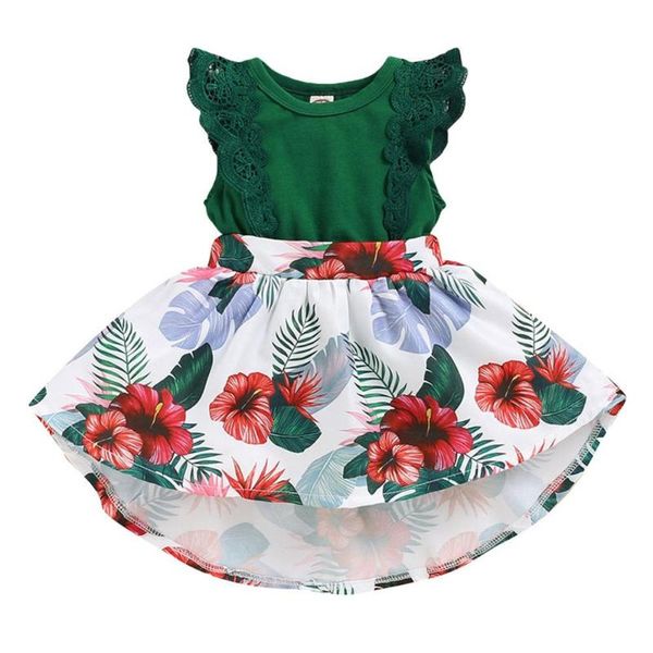 

summer baby girls casual patchwork sleeveless dress, Red;yellow