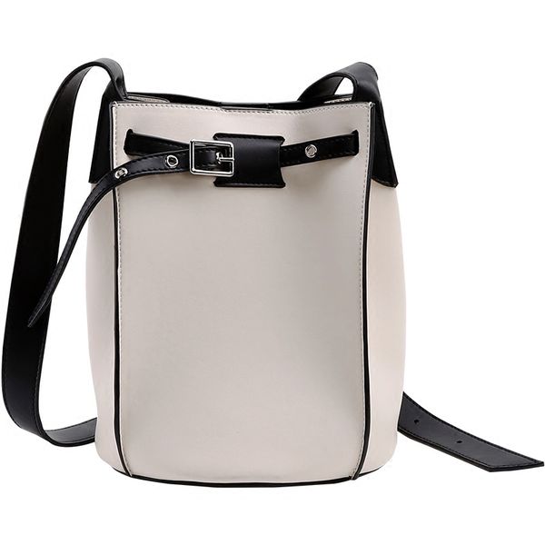 

designer-fashion factory outlet spell color bucket bag 2018 new list female wild shoulder messenger bag