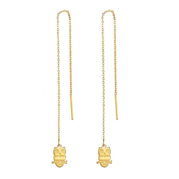 

bigbing new fashion party animal owl earrings wholesale golden color owl shape cute lovely jewelry, Silver