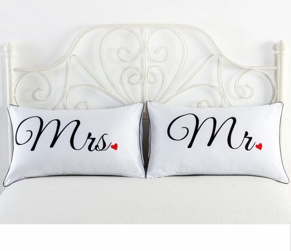 

пара наволочка белая и черная печать главных декоративная подушек обложка наволочка 2 шт в одной партии