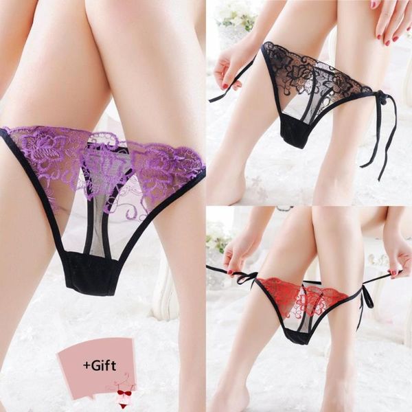 

panties embroidered underwear lace transparent temptation thong hollow private g-string erotic for women bikini panties new, Black;pink
