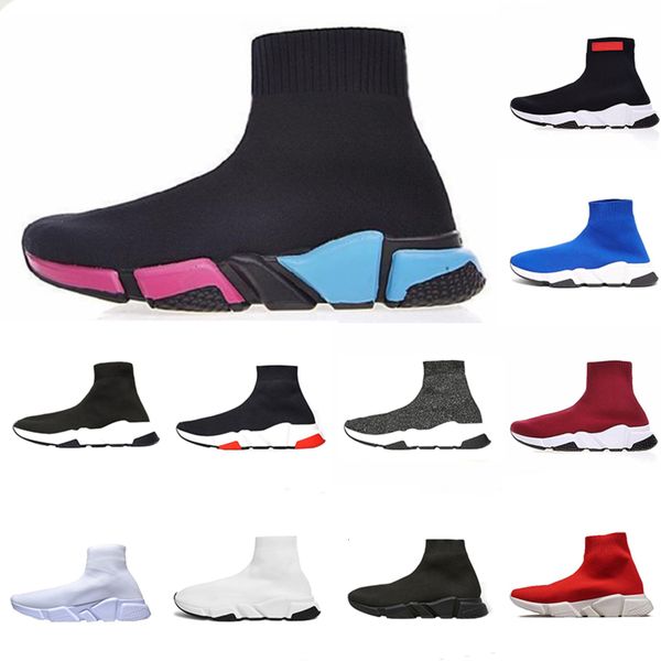 

new fashion 2019 paris sock shoes for mens triple s black white hyper blue speed trainers running shoes womens trainers casual sneakers