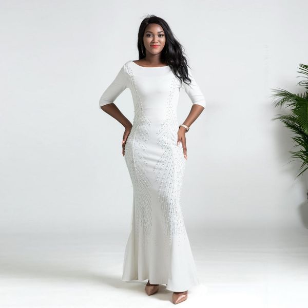

2019 fashion style autumn african women plus size long dress l-xxl, Red