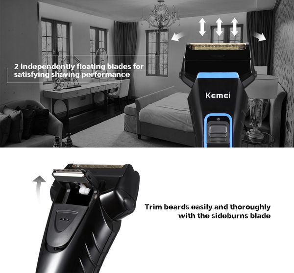 

waterproof hair trimmer kemei shaver km-2016 rechargeable precision electric shaver razor trimmer sweet07 syemb