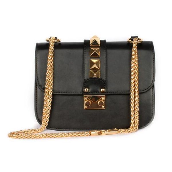 

designer handbags valentine italian genuine leather bag rivet chain crossbody bag shoulder bags