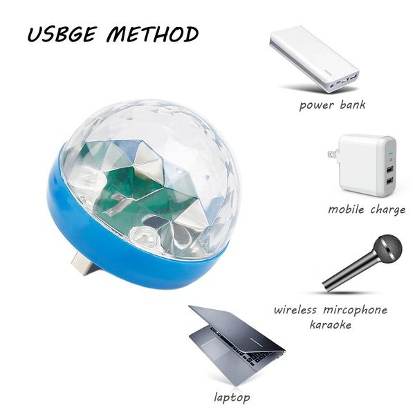 

новый горячий mini usb свет этапа сид свет диско партии свет портативный свет кристалл magic ball красочный effect stage lamp dj