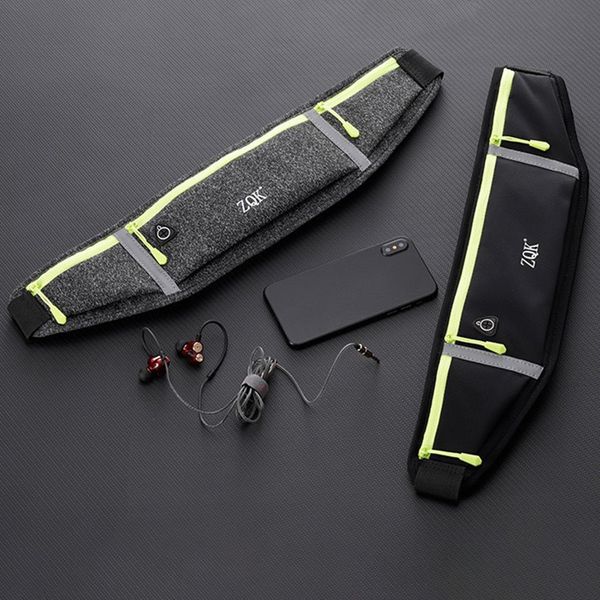 

durable breathable mesh headphone hole running waist pack pouch belt bag