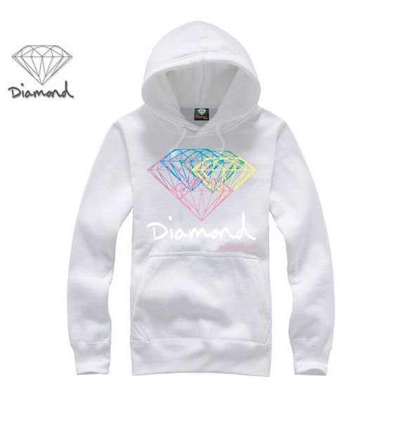 

6225 stock men's plush thick cotton blend o-neck hoodie winter diamond sweatshirts, Black