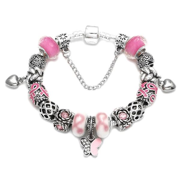 

fashion jewelry bracelets, diy alloy beaded bracelet, pink ceramic beaded bracelet valentine's day gift, Golden;silver