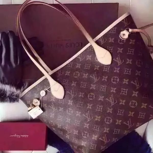

07 LV LOUIS VUITTON Neverfull КОЖА СУМКИ НОВЫХ ЖЕНЩИНЫ сумки посыльного BIG ТОТА MICHAEL ПЛЕЧО BAG СЦЕПЛЕНИЕ сумка
