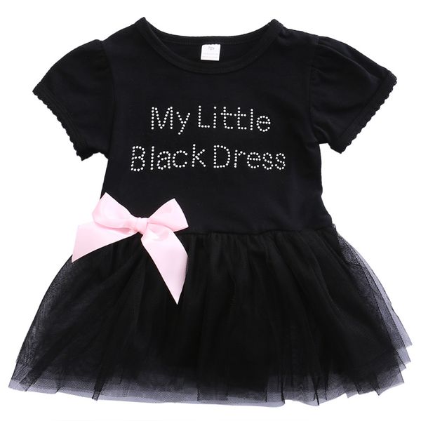 

new toddler infant newborn baby girls dress bow ball gown mini soft dress letter lovely casual clothes, Red;yellow