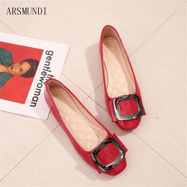 Arsmundi Red Women Ballet Flats Portable Fold Up Ladies Travel