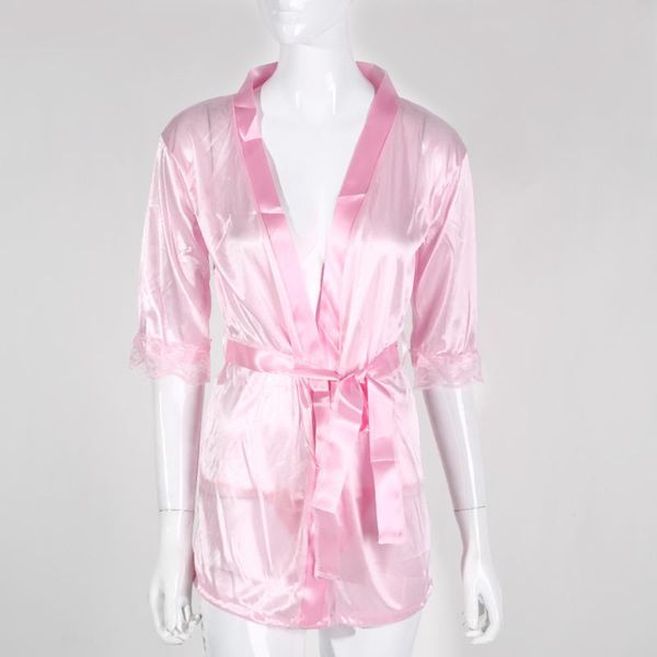 

2019 осень весна атласное кружево шелк мягкое нижнее белье нижнее белье ночная рубашка пижамы халат пижамы ночнушка для девочки домашняя оде, Black;red