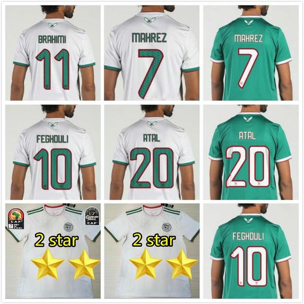 

10 pcs send dhl 2019 algeria homen away soccer jerseys 2019 new season yebda mahrez football men shirts feghouli jersey, Black;yellow