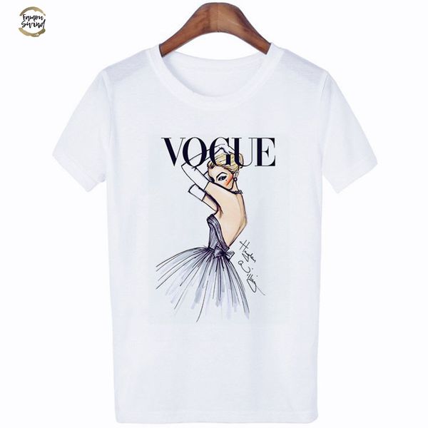 

summer t shirt women new arrivals harajuku fashion streetwear vogue t shirt women clothes 2019 aesthetic tumblr ulzzang tshirt, White
