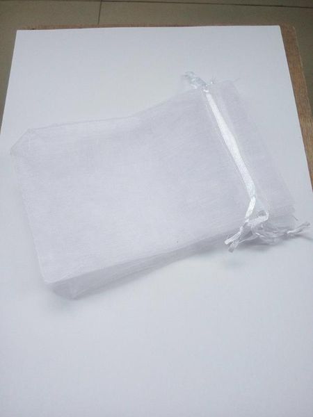 

1000pcs 10*15 white gift bags for jewelry/wedding/christmas/birthday organza bags with handles packaging yarn bag