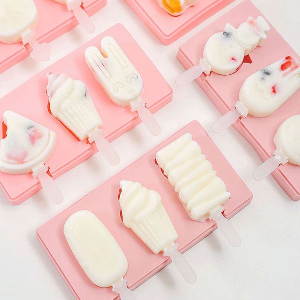 

мультфильм силиконовые снеговика сердце paw ананас фрукты животные ice cream pop mold popsicle maker палочке плесень tray кухонные инструмен