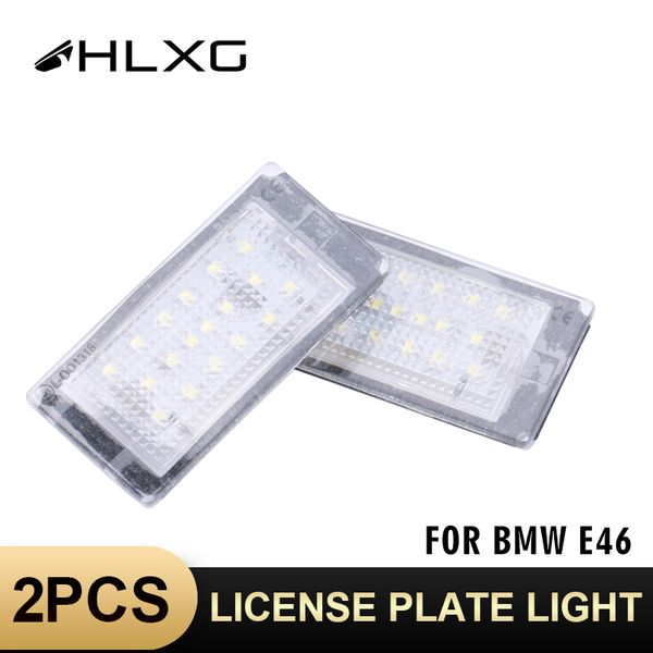 

hlxg 2pcs led license plate lights 3528smd 18 led no canbus for 3 series e46 m3 2d coupe 1998-2003 error free