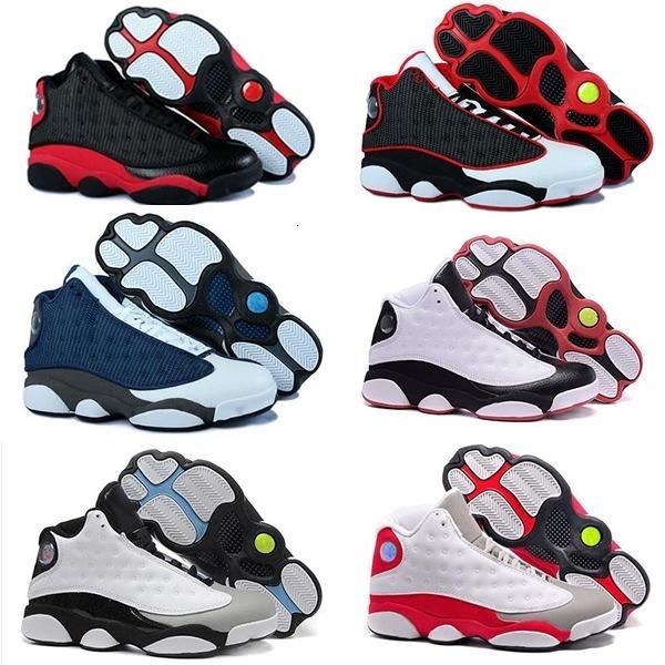 

drop shipping shoe 13 13s basketball shoes women men bred black brown white hologram flints grey sports sneaker 36-47