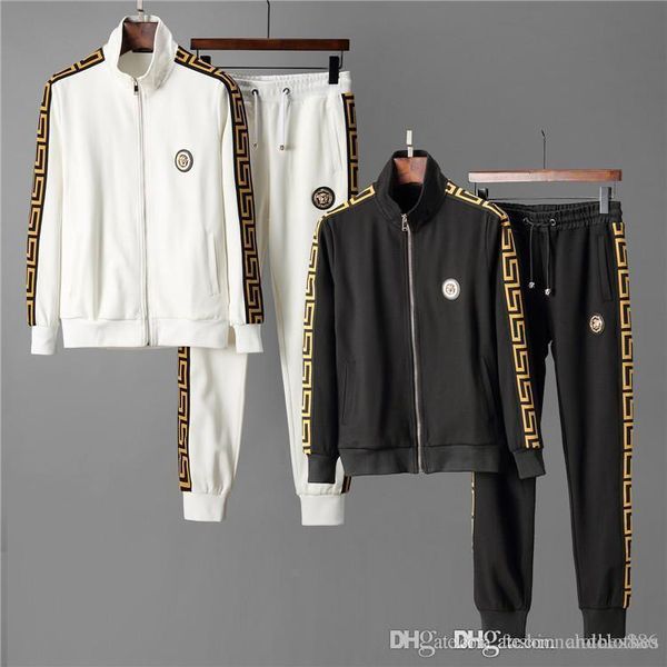 

2020 designer men's sportswear fashion luxury men's hoodie jacket men's medusa sportswear tiger sportswear running suit golf, Gray