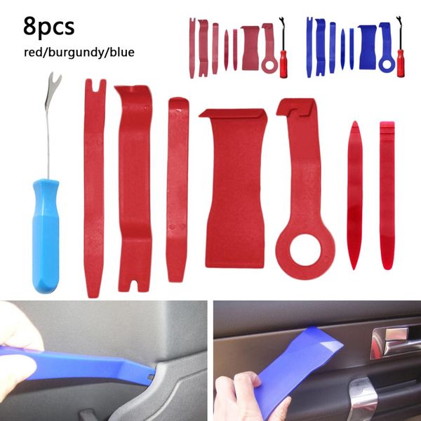 

8pcs/set plastic pry tool trim dashboard door clip panel removal installer opening repair tool for pc phone disassembly set