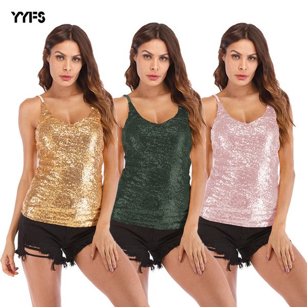 

женская дизайнерская сексуальная слинг v-образным вырезом блесток жилет, White