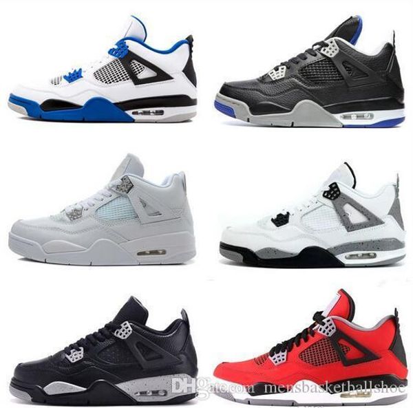 

4 designer 4s toro bravo fear pack white cement men women basketball shoes sneakers bred high sport shoes
