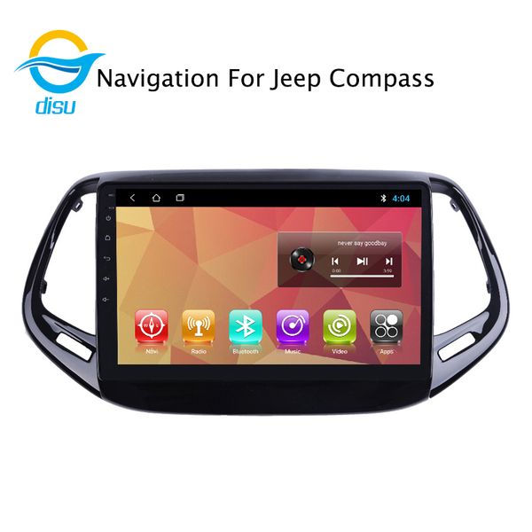 

car radio multimedia video player navigation gps android 8.1 1.0 inch support mirror link forjeepcompass2017-2018 car dvd