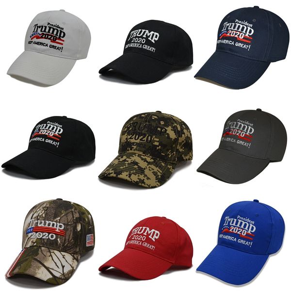 

300 1pcs donald trump baseball hat star usa flag camouflage cap keep america great 2020 hat 3d embroidery letter caps r354 #914, Blue;gray