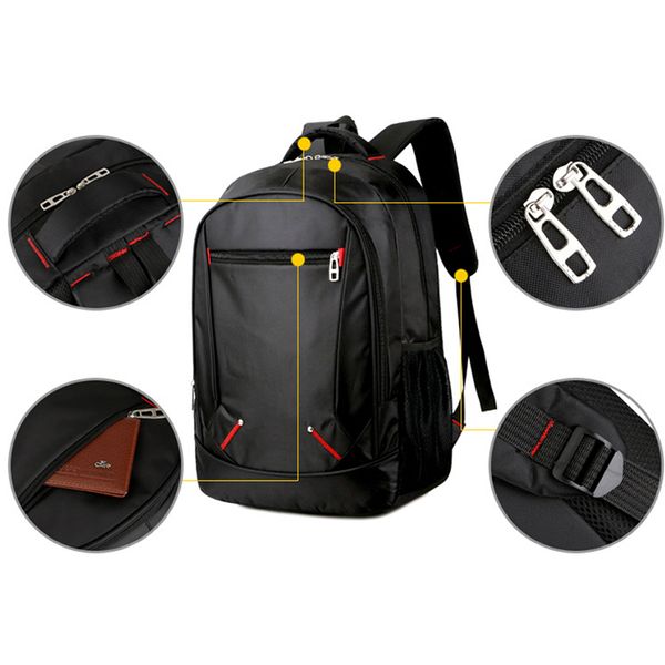 

designer-men's casual oxford 15.6" lapbackpack multi-functional waterproof large capacity youth business casual travel bag