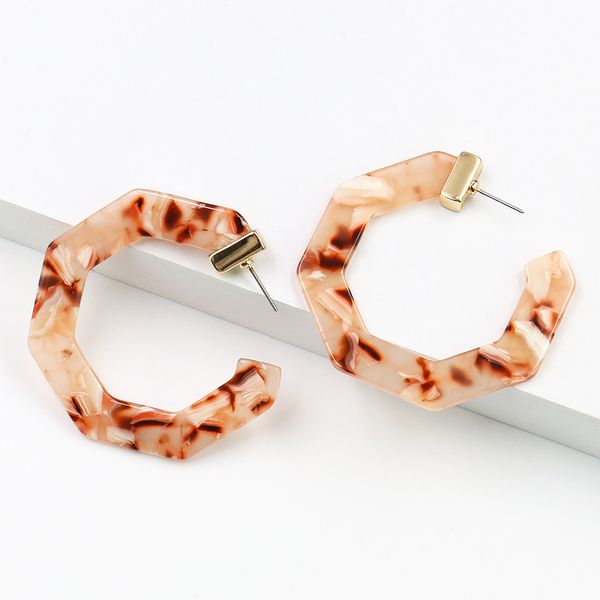 

unique design big geometric earrings for women girl fashion acrylic c-type earrings creative party jewelry, Silver