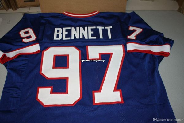 

retro cornelius bennett #97 custom s-5xl,6xl home mitchell & ness jersey stitching men's football jerseys rugby, Black;blue