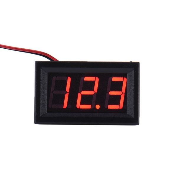 Yeni Mini DC 2.5-30V LED Panel 3-Digital Ekran İki Telli Gerilim Voltmetre