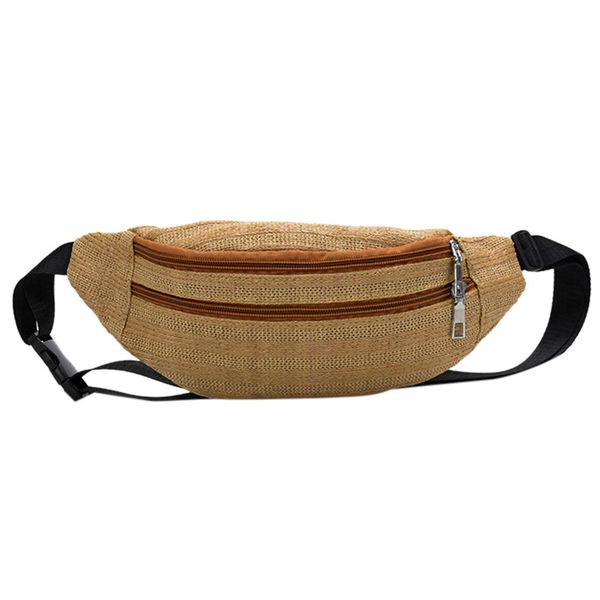 

sleeper #401 2019 new fashion neutral outdoor weaving zipper stripe messenger bag chest bag waist simple designing
