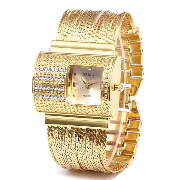

luxury women gold watches women round full diamond bracelet watch analog quartz movement wristwatch brand relojes mujer 2019, Slivery;brown