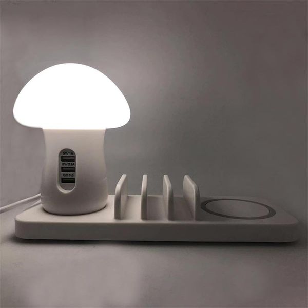 

brelong быстрой зарядки 3.0 usb зарядки гриба светодиодные кран свет ночь портативной 3 порта usb хаб зарядного устройство базы