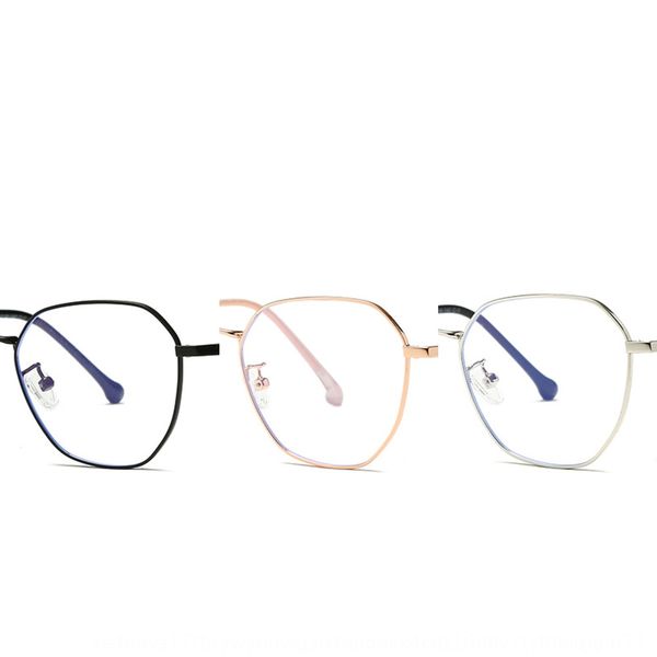 

brehler 9197 anti-blue men's and women's all-match fashion irregular polygon glasses frame metal glasses frame, Silver