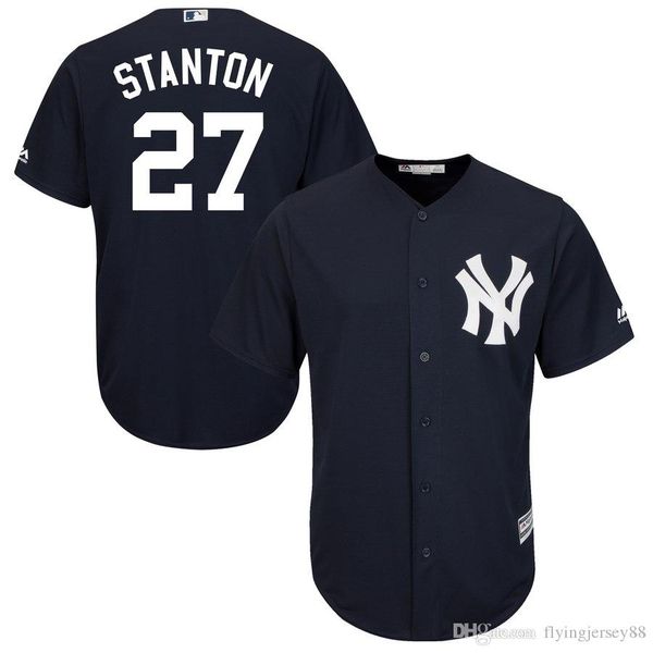 

New York # Yankees Giancarlo Stanton Jersey Men's Majestic Cool Base Player Replica Jersey Embroidery Baseball