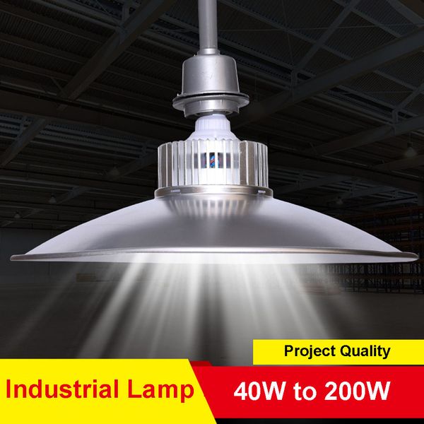 LED Iluminação Industrial 40W 60W 80W 100W 150W 200W Lamp Indoor para Armazém da fábrica alta Bay Luz AC220V e27 Screw