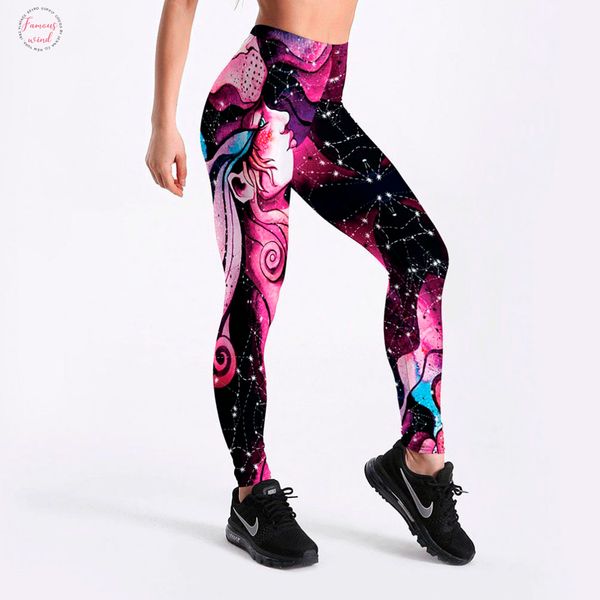 

push up new style flowers printing women sportswear fitness leggings workout summer fashion polyester high waist female leggings, Black