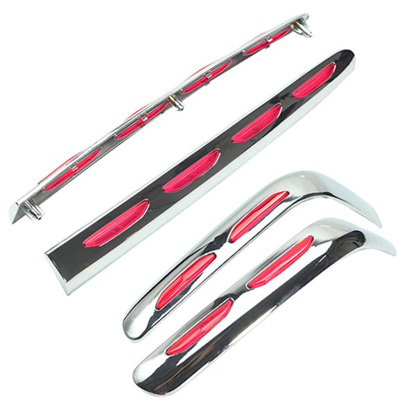 

chrome lower saddlebag trim moldings for honda goldwing gl1800 2001-2011