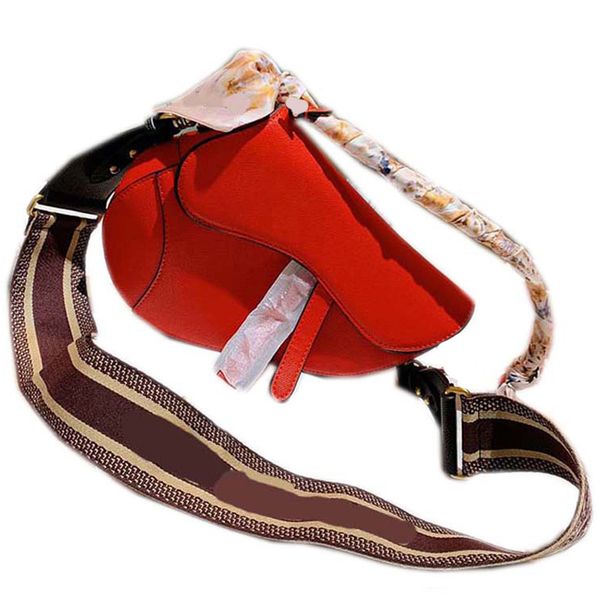 

2020 latest designer luxury handbags purses women shoulder leather brand fashion saddle bags ribbon come with box