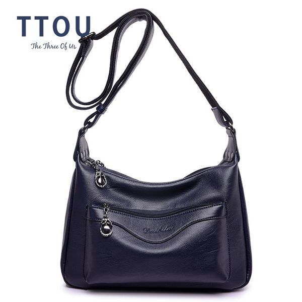 

ttou women hobos handbag fashion zipper pu leather shoulder bag elegant ladies messenger bag female tote shopping