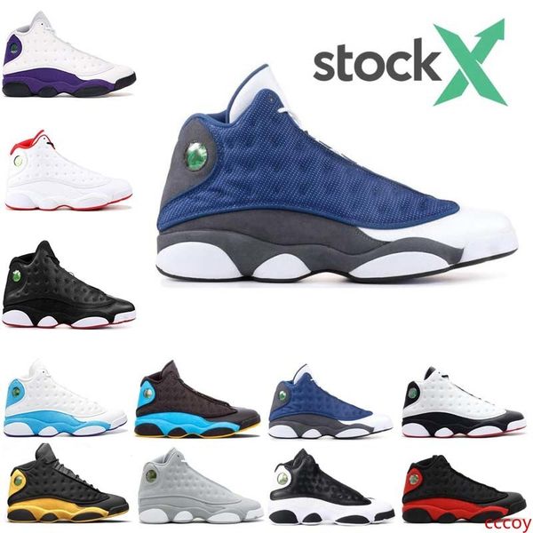 

stock x 13 13s men basketball shoes altitude black cat bred chicago flint cap and gown hyper royal designer trainers sport sneaker 7-13
