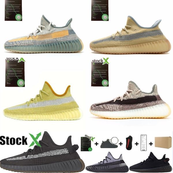 

kanye west static running shoes new israfil cinder desert sage earth tail light zebra womens mens trainers sneakers size 13 luxky j#006269