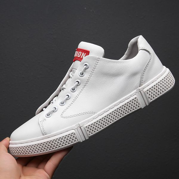 

leather shoes men's shoes black and white sports men's breathable cow leather