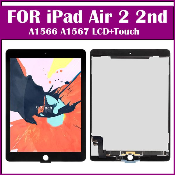

for ipad air 2 2nd a1566 a1567 lcd display touch screen digitizer glass lens assembly replacement