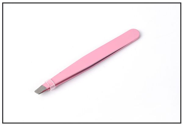 

dropshipping 4pcs /set with bags colorful stainless steel slanted tip beauty eyebrow tweezers hair removal tools promotion