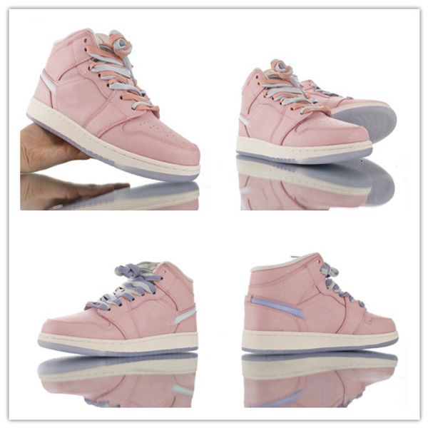 

with box high 1 og deadly pink multicolor basketball shoes 3m reflective 1s unc men women mid-high shoes sports sneakers size36-45